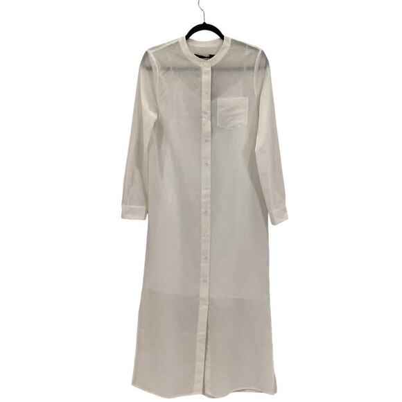 Jenni Kayne Capri Caftan Dress In Ivory Size XS Button Up - Picture 6 of 16